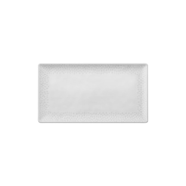 Меламиново плато, правоъгълно, GN 1/3, 32,5x17,6xh1,5см, бяло/сиво, стакабъл, FOOTMARK – APS