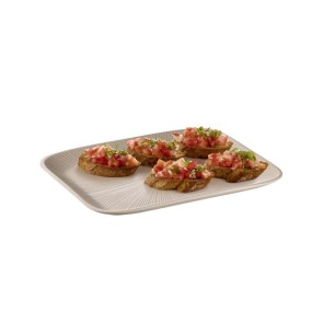 Меламиново плато, GN 1/2, 32,5x26,5xh2,5см, бежаво, стакабъл, NERO – APS