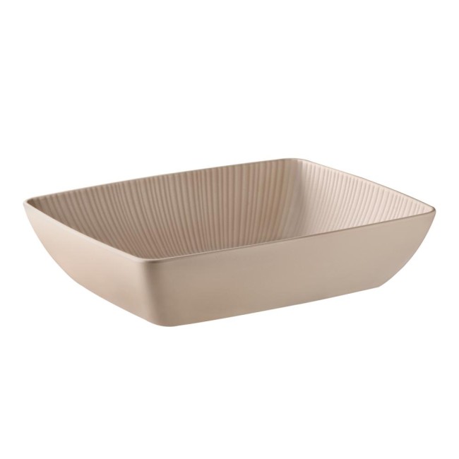 Меламинова купа, правоъгълна, GN 1/2, 32,5x26,5см, h7,5см, 3,5л, бежаво, стакабъл, NERO – APS
