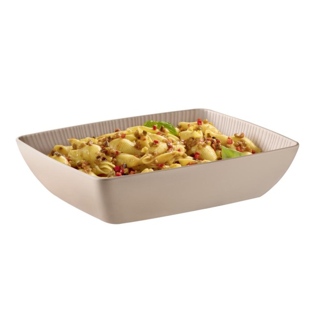 Меламинова купа, правоъгълна, GN 1/2, 32,5x26,5см, h7,5см, 3,5л, бежаво, стакабъл, NERO – APS