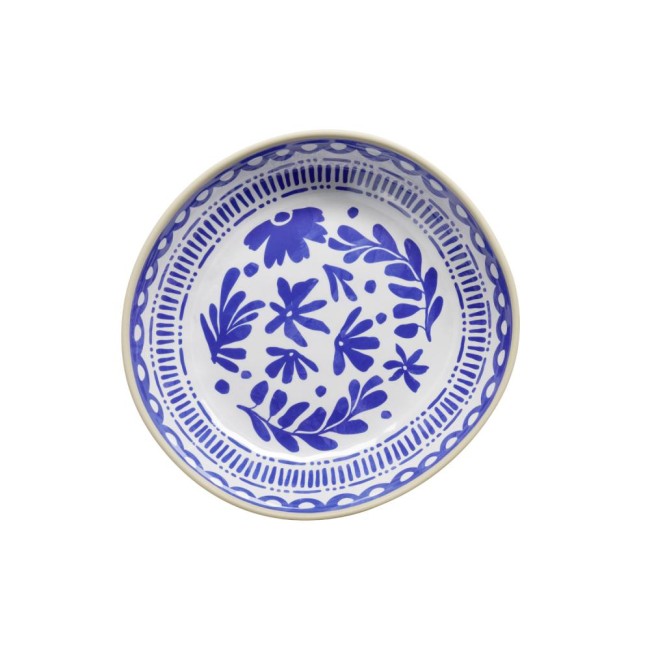 Меламинова купа, кръгла, ф33см, h6см, 2,4л, бяло/бежаво/синьо, стакабъл, FLORYN – APS