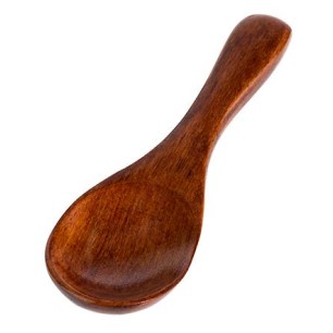 Дървена лъжица за сервиране, 3,5x3x10см, кафява – APS