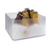 Пластмасов охладител за бутилки / хладилна кутия с  подвижна вложка, 27x27xh15см, 7,5л, прозрачна, FROSTY, stackable – APS