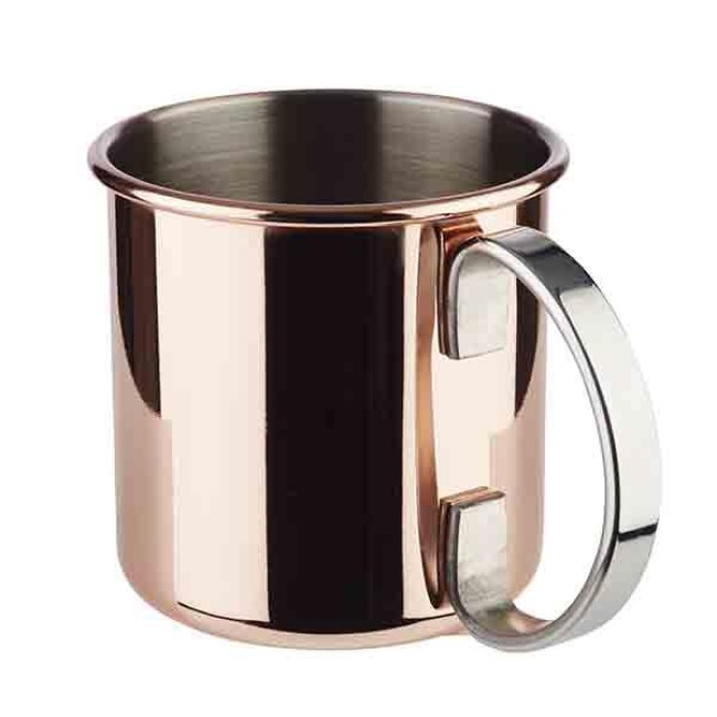 Иноксова чаша за коктейли с дръжка, ф9см, h9см, 450мл, copper, „MOSCOW MULE“ – APS
