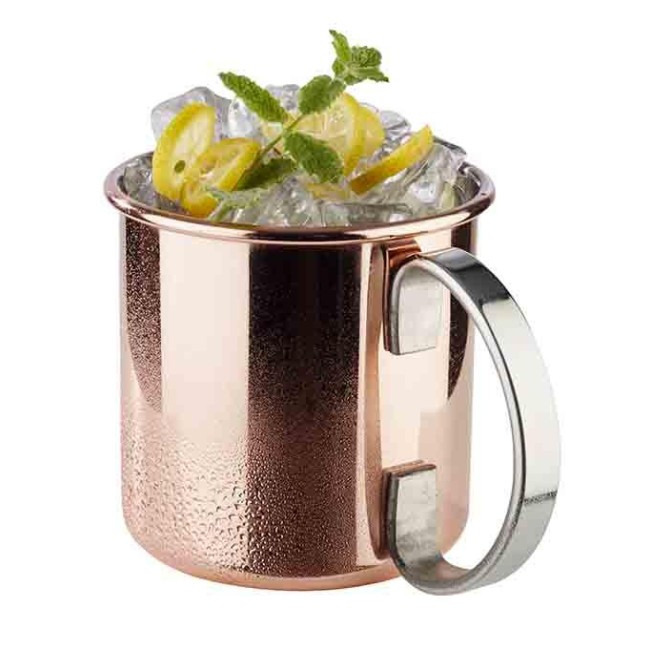 Иноксова чаша за коктейли с дръжка, ф9см, h9см, 450мл, copper, „MOSCOW MULE“ – APS