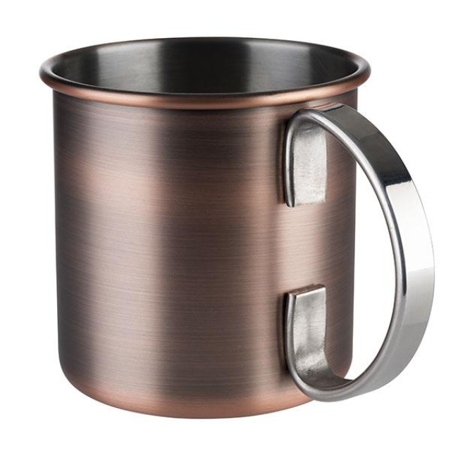 Иноксова чаша за коктейли с дръжка, ф9см, h9см, 450мл, copper, „MOSCOW MULE“ – APS