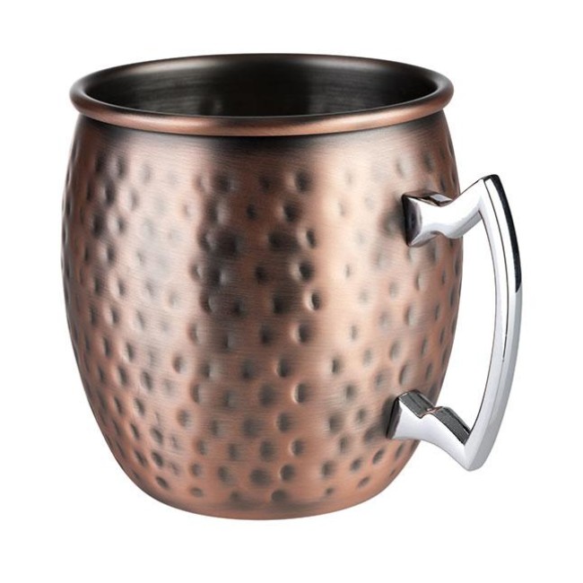 Иноксова чаша Mug с медно покритие ф9см h10см 500мл MOSCOW MULE - APS