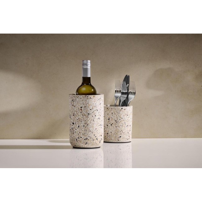 Поставка за прибори, бетон, кръгла, ф11см, h13,5см, TERRAZZO – APS