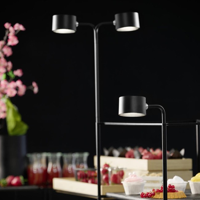 LED осветителна глава за бюфет, кръгла, безжична, RGB, ф10см, h4,5см, черна, VALUMO – APS