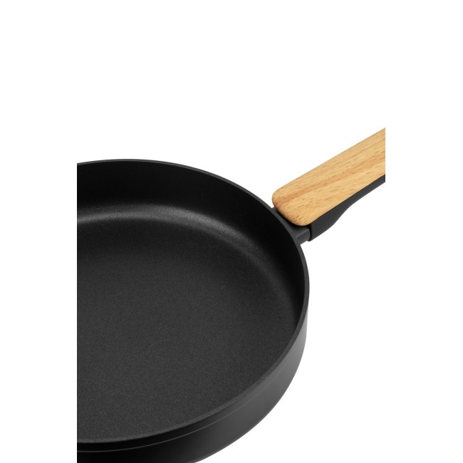 Алуминиев тиган с незалепващо покритие ф28x5,2см BLACK AND WOOD HOME-(DFF-SC16-28) - Horecano