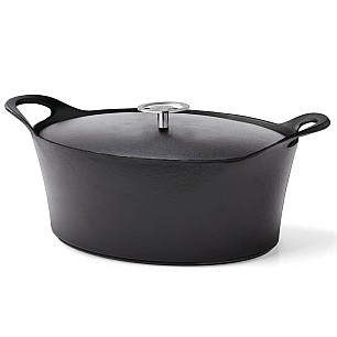 Чугунена овална тенджера черна 30см 3,9л - Cuisinox
