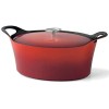 Чугунена овална тенджера с емайлирано покритие  червена 30см 3,9л - Cuisinox