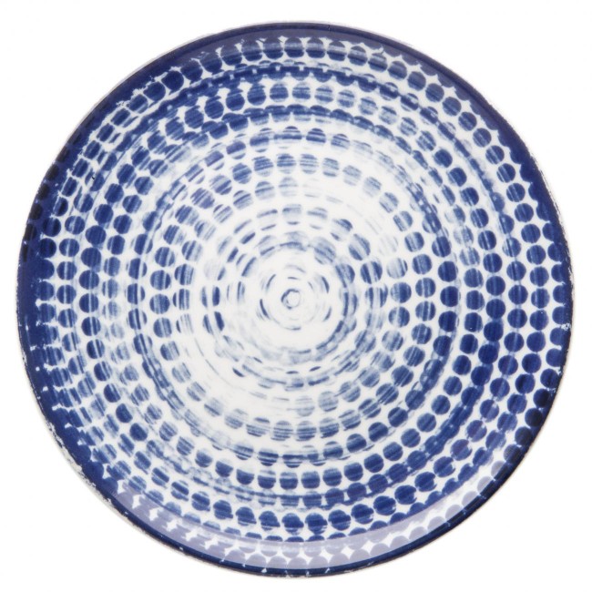 Порцеланова чиния плитка без борд ф16см h1,5см POINTS BLUE - Suisse Langenthal