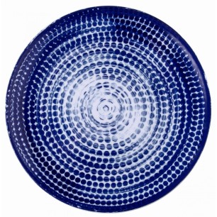 Порцеланова чиния плитка без борд ф30см POINTS BLUE - Suisse Langenthal