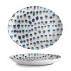 Порцеланова овална чиния, 32см, Blue brush - G.Benedikt
