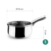 Иноксова касерола с кошница за пържене, 18/10, ф18см, h9см, 0,5мм, 2л, Garinox – Lacor