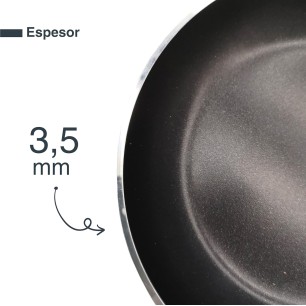 Алуминиев тиган с незалепващо покритие, ф24-17см, h5см, VUKAN - Garinox