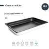 Иноксов гастронорм с незалепващо покритие, 18/10, GN 1/1, 53x32,5см, h6,5см, 8,3л, бял - Lacor
