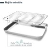 Иноксова тава с решетка, правоъгълна, 26,5x20,5xh2,5см, ESSENTIAL – Lacor