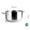 Иноксова тенджера без капак, ф20см, h9см, 2,75л, Gastro – Garinox