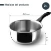 Иноксова касерола, ф18см, h8см, 2л, GARINOX - Lacor
