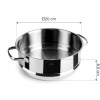 Иноксова тенджера за кус-кус / паста, ф20см, h8,5см, Basic – Lacor