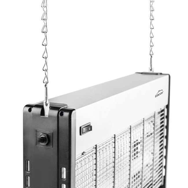 Електрическа инсектицидна лампа, 220-240V, 50/60Hz, 26W, 2x10W UV-A LED, 80м2, 2000V, 38,5x9x31см, 2,75кг, CAPTER - Lacor