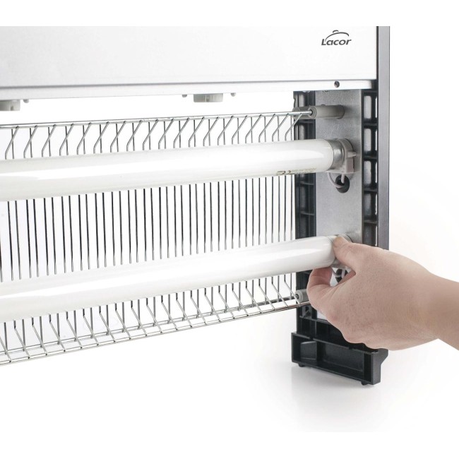 Електрическа инсектицидна лампа, 220-240V, 50/60Hz, 26W, 2x10W UV-A LED, 80м2, 2000V, 38,5x9x31см, 2,75кг, CAPTER - Lacor