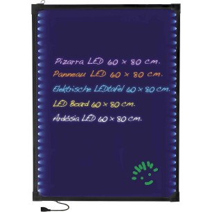 Електрическа LED информационна дъска, черна, правоъгълна, 220-240V, 50/60Hz, 2W, 38 функции, 60x80см, 4,5кг – Lacor