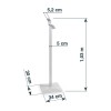 Алуминиева стойка за меню, 34x30см, h1,3м - Lacor