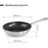 Иноксов тиган с незалепващо покритие, ф22-14,5см, h5см, FOODIE - Lacor