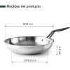 Иноксов тиган, ф24-18,5см, h4,6см, ORIGIN - Lacor