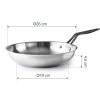 Иноксов тиган, ф26-19см, h4,5см, ORIGIN - Lacor