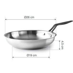 Иноксов тиган, ф26-19см, h4,5см, ORIGIN - Lacor