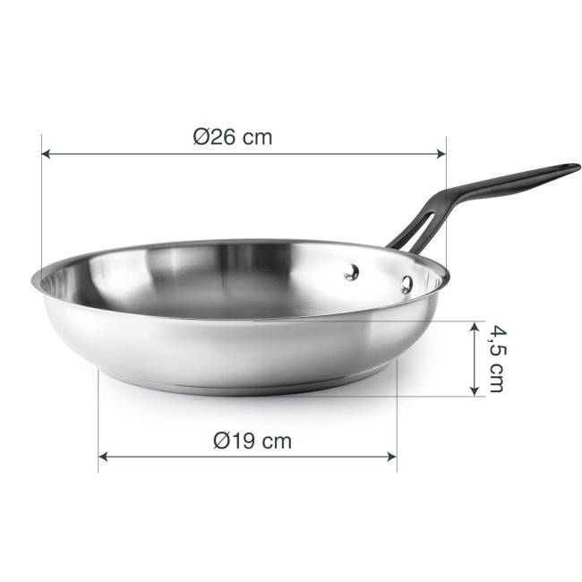 Иноксов тиган, ф26-19см, h4,5см, ORIGIN - Lacor