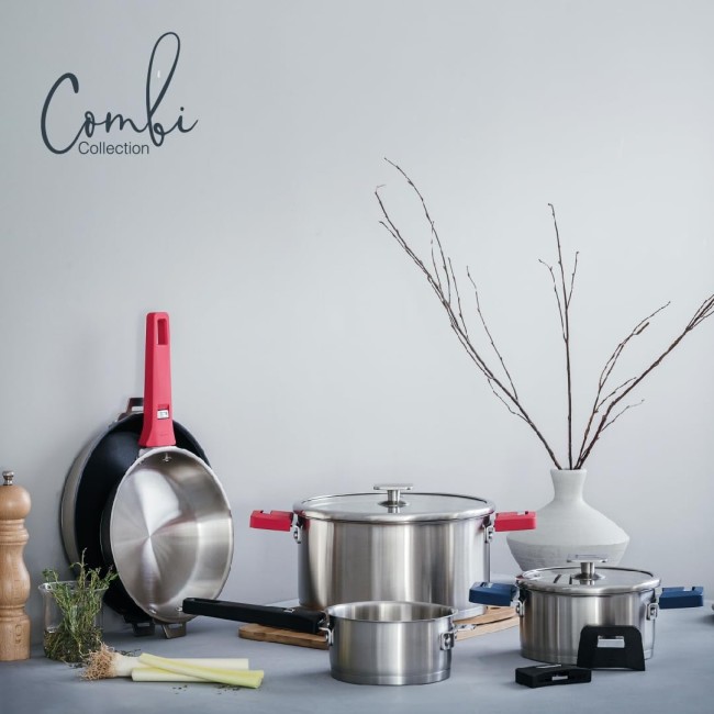 Отстраняваща се бакелитна дръжка за тенджера/тава, червена, COMBI – Lacor