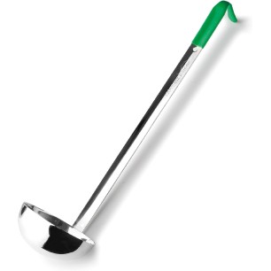 Иноксов черпак със зелена PVC дръжка, ф8см, h34,5см, 118мл, SELECT – Lacor