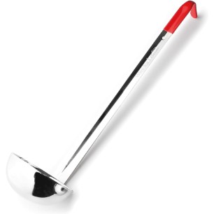 Иноксов черпак с червена PVC дръжка, ф8,5см, h34,5см, 148мл, SELECT – Lacor