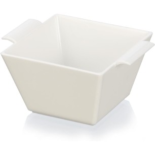 Комплект от 6 пластмасови квадратни купички, 9,5x7,5см, h5см, 140мл, бели, стакабъл, DEGUSTARE – Lacor