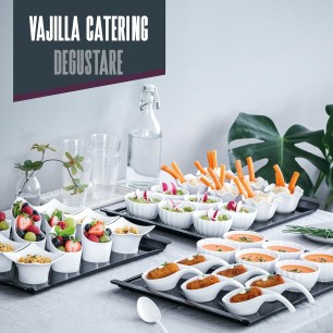 Комплект от 6 пластмасови чаши/купи на столче, ф7,5см, h7см, 80мл, бели, DEGUSTARE – Lacor