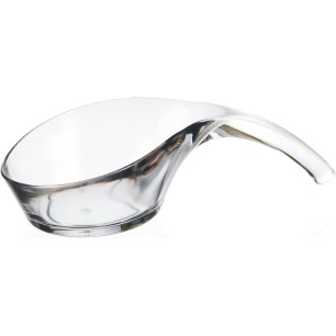 Комплект от 6 пластмасови лъжички/купички, 13x6,5см, h3,5см, 35мл, прозрачни, стакабъл, DEGUSTARE – Lacor