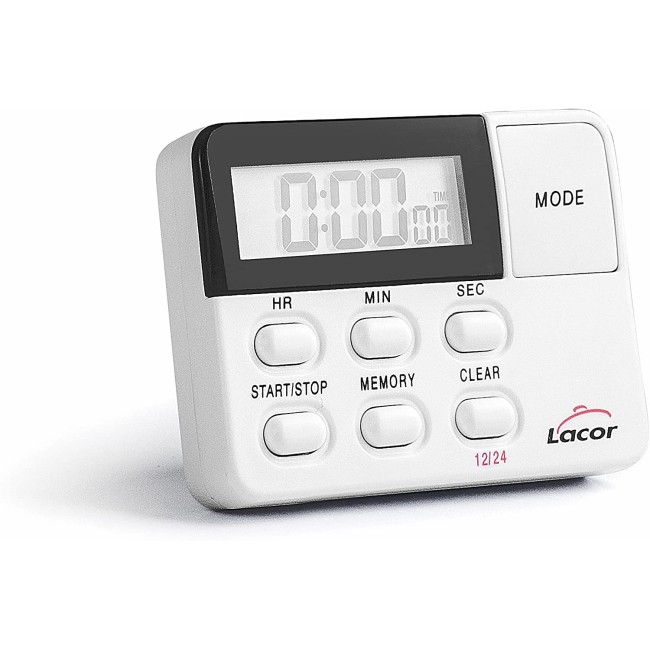 Дигитален кухненски таймер, правоъгълен, 7x1,4x5,1см – Lacor