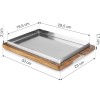 Комплект иноксова тава с дървена подложка, 33x23см, h3см, Rice launa – Lacor
