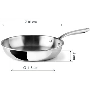 Иноксов тиган, 18/10, ф16-11,5см, h4см, 2,5мм, TriChef – Lacor