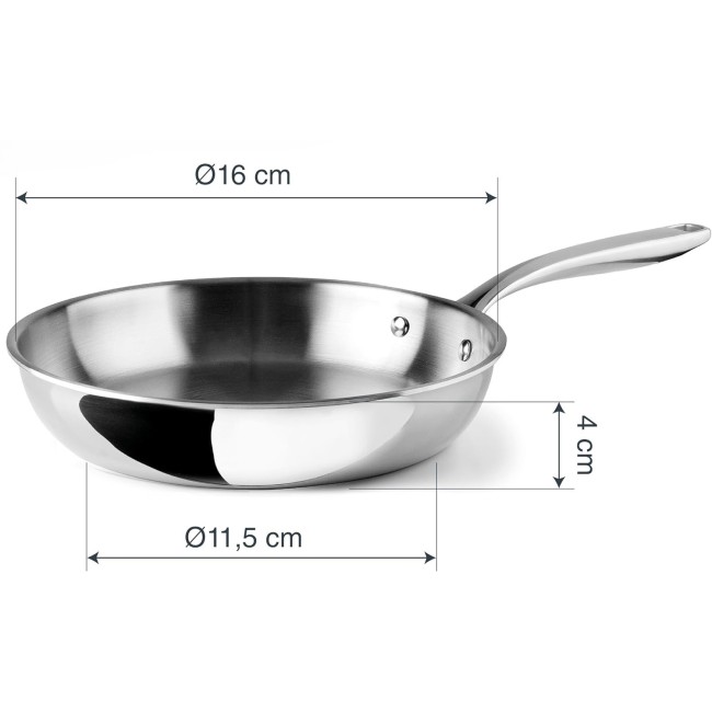 Иноксов тиган, 18/10, ф16-11,5см, h4см, 2,5мм, TriChef – Lacor