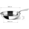 Иноксов тиган, 18/10, ф30-25,5см, h6см, 2,5мм, TriChef – Lacor