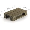 Дървена дъска за сервиране тип "Палет", 13x8xh3см – Lacor