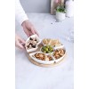 Бамбуково плато/поднос с 5 порцеланови купички, кръгло, ф26x1см, BAMBÚ ZENSAI – Lacor