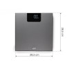 Дигитален кантар, 28,5x28,5см, до 180кг, kg/lb/st:lb, сив – Lacor