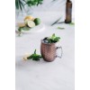 Иноксова релефна чаша за коктейли с дръжка, ф9см, h10см, 550мл, copper, MOSCOW MULE - Lacor